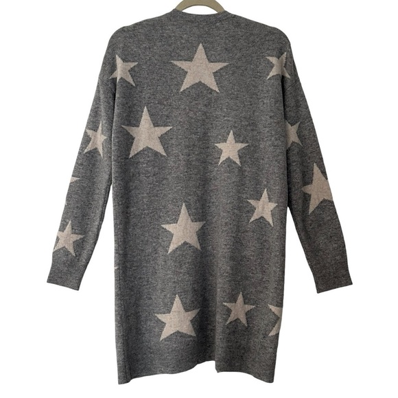 MAGASCHONI CASHMERE STAR LONG OPEN FRONT CARDIGAN SIZE SMALL - Picture 5 of 14